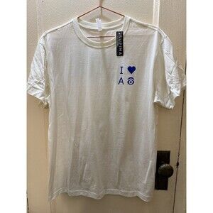 IBM LOGO White  Supima T Shirt Size M Unisex
